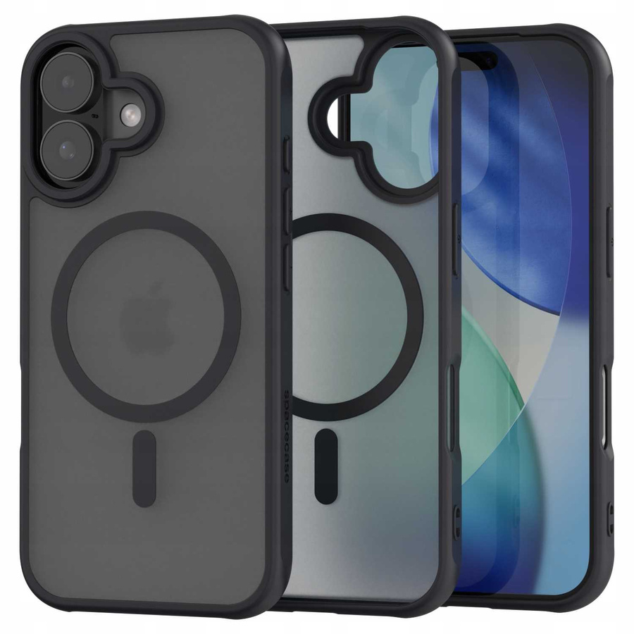 Spacecase Hybrid Mag maciņš iPhone 17 melns