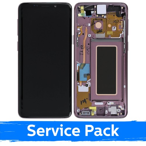 LCD Displejs Saderīgs ar Samsung G960 S9 Ar Frame / Violets / (Service Pack)