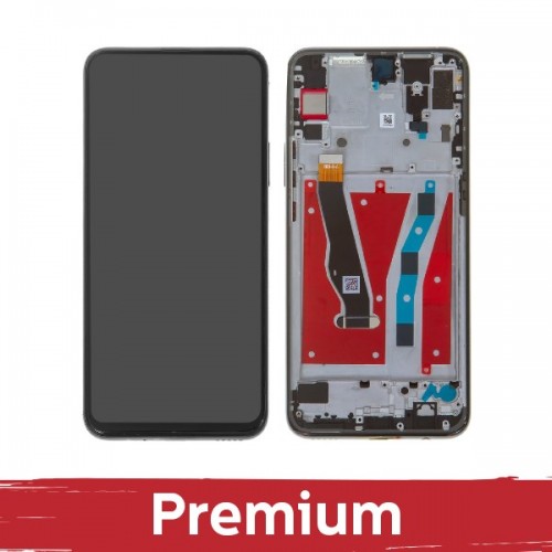 LCD Displejs Saderīgs ar Huawei P Smart Z ar Frame / Midnight Melns / OEM