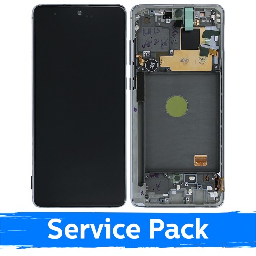 LCD Displejs Saderīgs ar Samsung N770 Note 10 Lite Ar Frame / Aura Glow / (Service Pack)