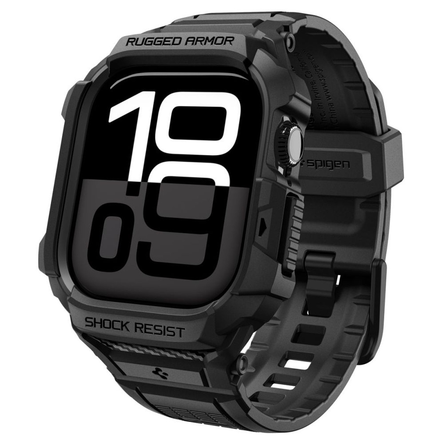 SPIGEN RUGGED ARMOR “PRO” V2 APPLE WATCH 10 / 11 (42 MM) matēts melns