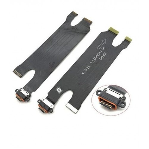 Charging Port Saderīgs ar Huawei P30 Pro Ar Flex / Plata 100% Original (Service Pack)