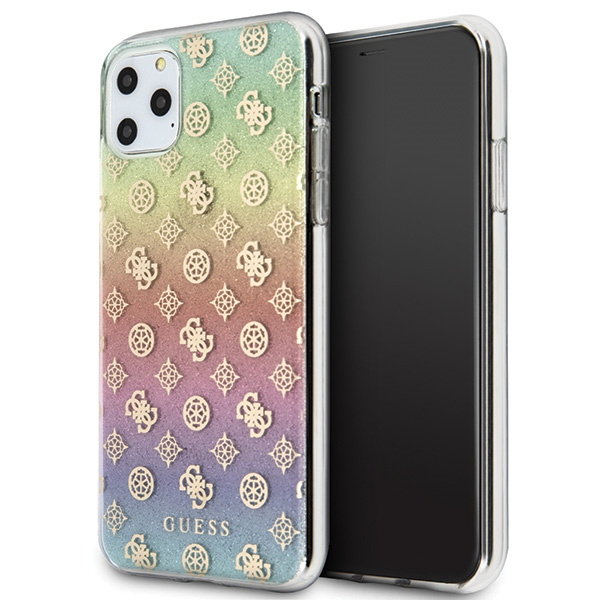 Guess GUHCN65PEOML iPhone 11 Pro Maxmulticolor cietais maciņš Iridescent 4G Peony