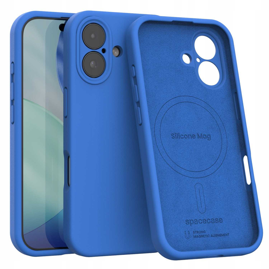 Spacecase Maciņš Silicone Mag iPhone 17 zils