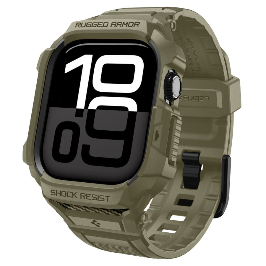 SPIGEN RUGGED ARMOR maciņš ”PRO” V2 APPLE WATCH 10 / 11 (46 MM) VINTAGE khaki
