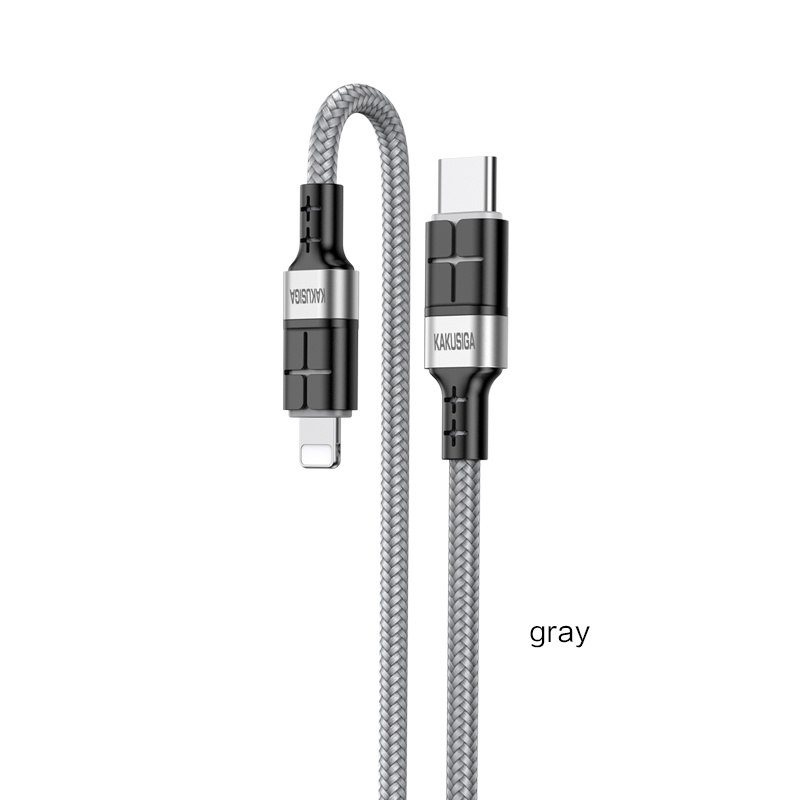 Kakusiga KSC-696 Type-C/Lightning USB kabelis 1.2m PD20W PELĒKS