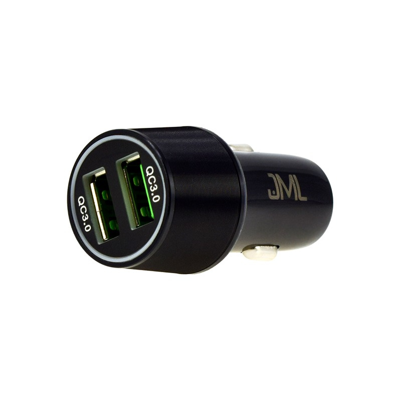 JML Auto lādētājs QC3.0 + QC3.0 36W 2xUSB