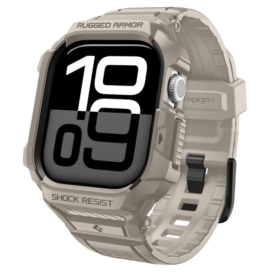 SPIGEN RUGGED ARMOR maciņš ”PRO” V2 APPLE WATCH 10 / 11 (46 MM) DUNE BEIGE