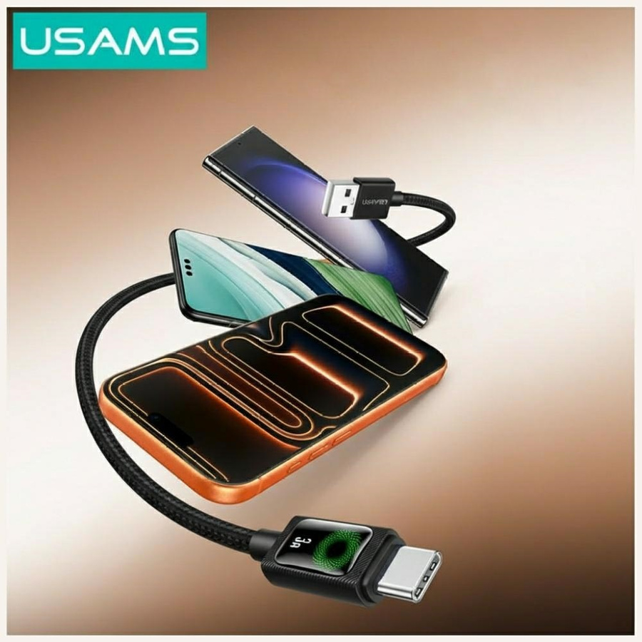 Kabelis USAMS U92 18W USB-C uz USB-A 1.2m melns