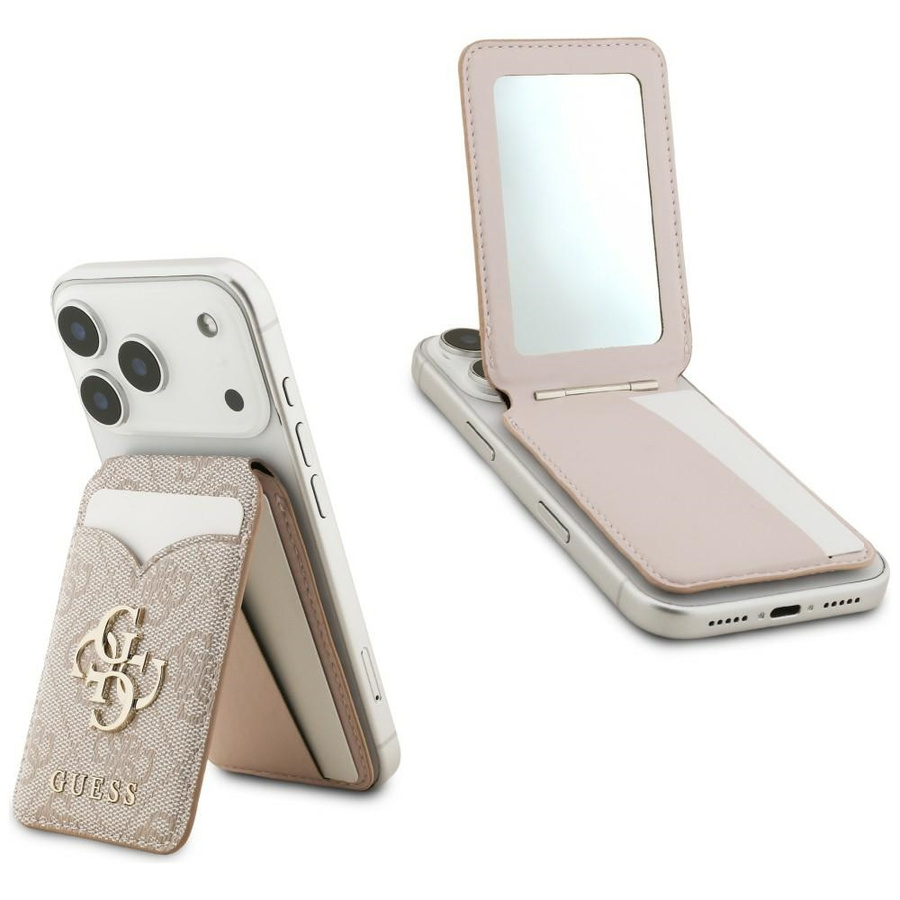 Guess 4G Stand & Mirror Magsafe maks ar spoguļi rozā