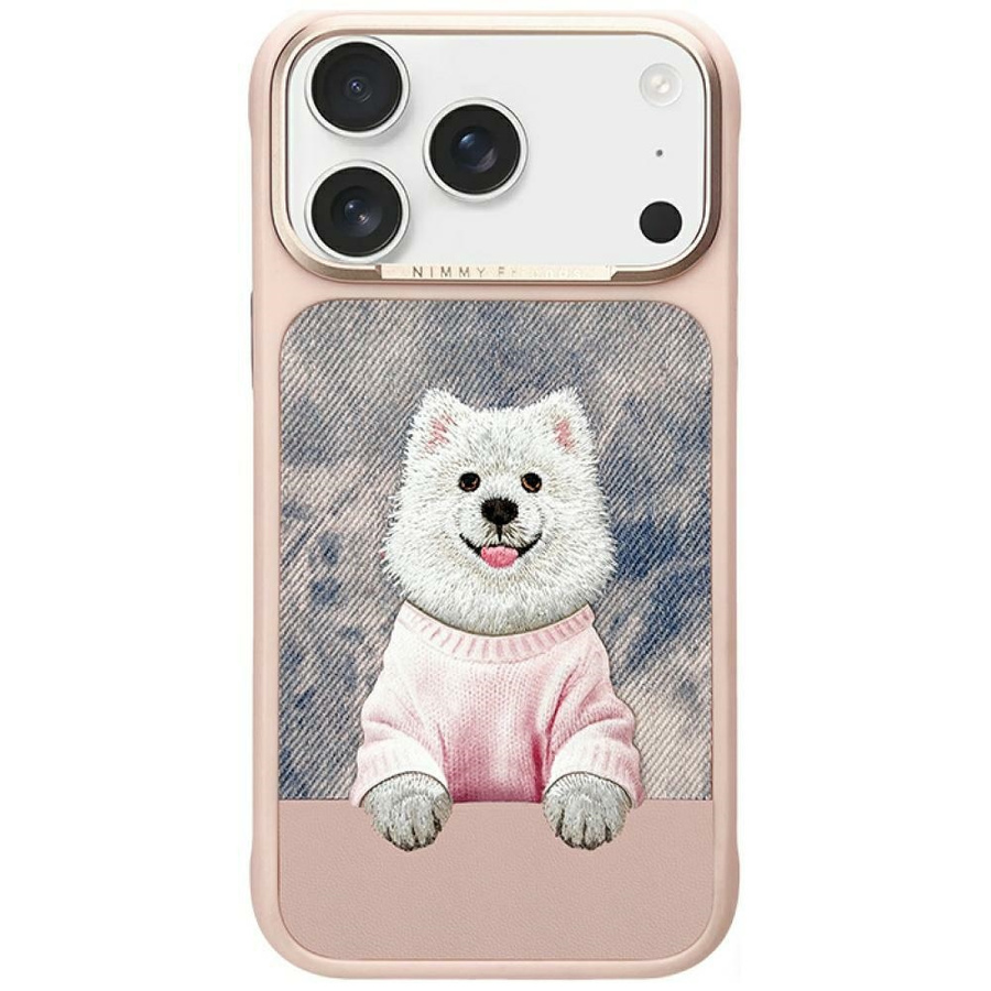 Nimmy Gentle Pets Series Dog MagSafe maciņš iPhone 17 Pro rozā
