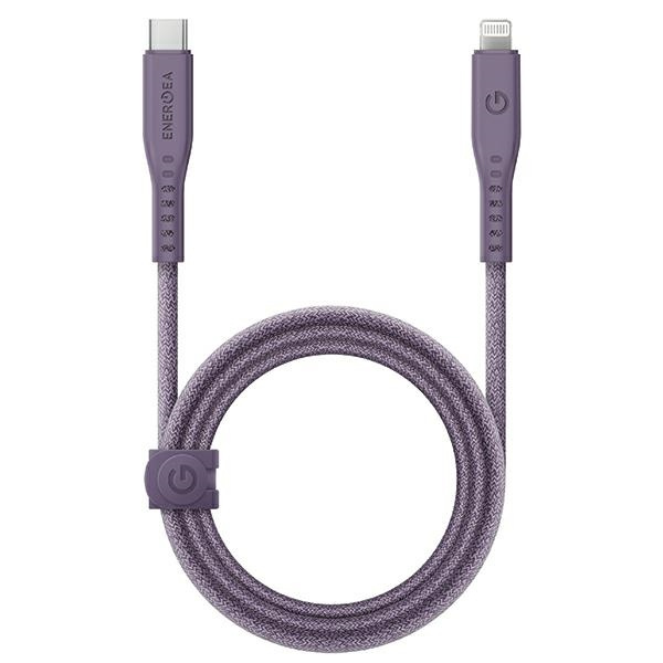 ENERGEA kabelis Flow USB-C - LightningC94 MFI 1.5m violets 60W 3A PD Fast Charge