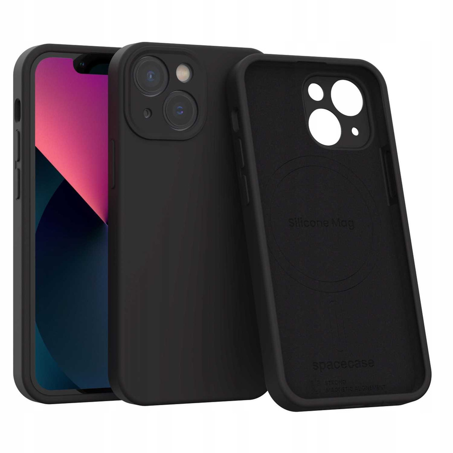 Silikona Mag futrālis iPhone 13 Mini melns