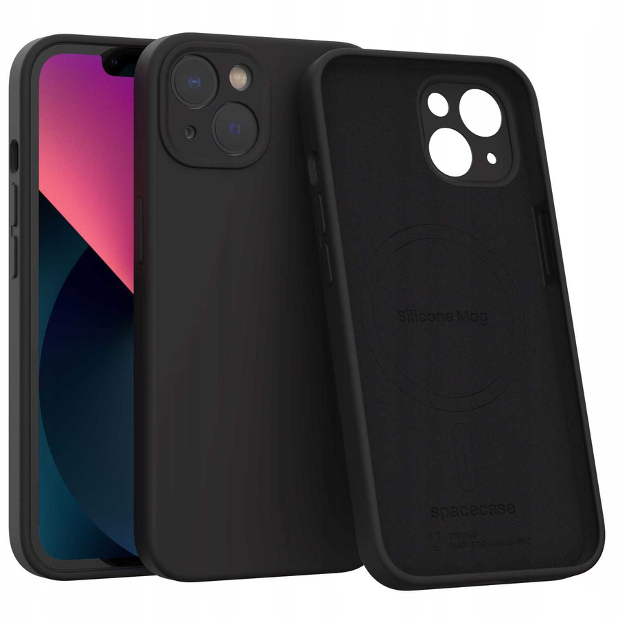 Spacecase Etui Silicone Mag iPhone 13 black