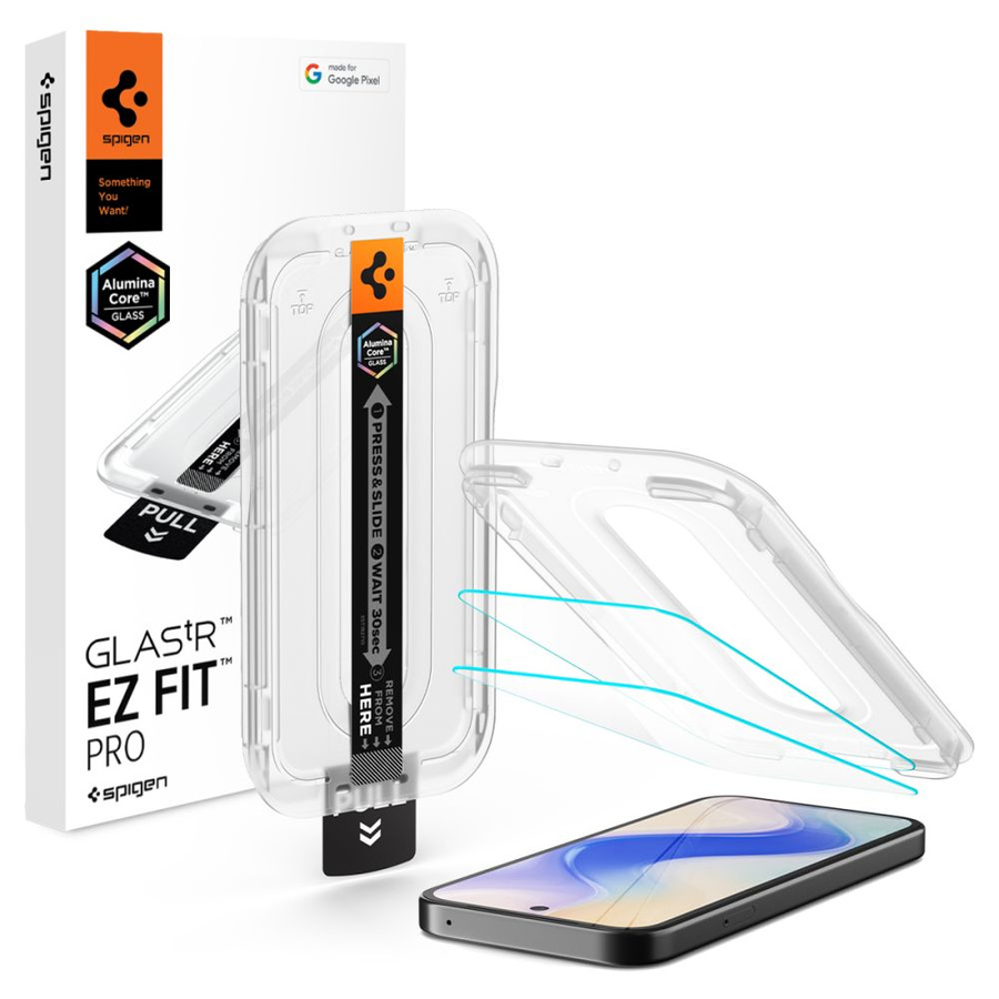 Aizsargstikls SPIGEN GLAS.TR "EZ FIT PRO AC" 2-PACK GOOGLE PIXEL 10A caurspīdīgs