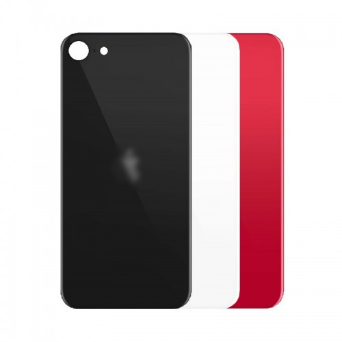 Aizmugurējais vāciņš Saderīgs ar iPhone SE2 Sarkans (Bigger camera hole version) / HQ