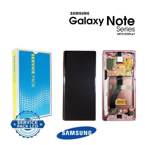 LCD Displejs Saderīgs ar Samsung N970 Note 10 Ar Frame / Aura Rozā / (Service Pack)
