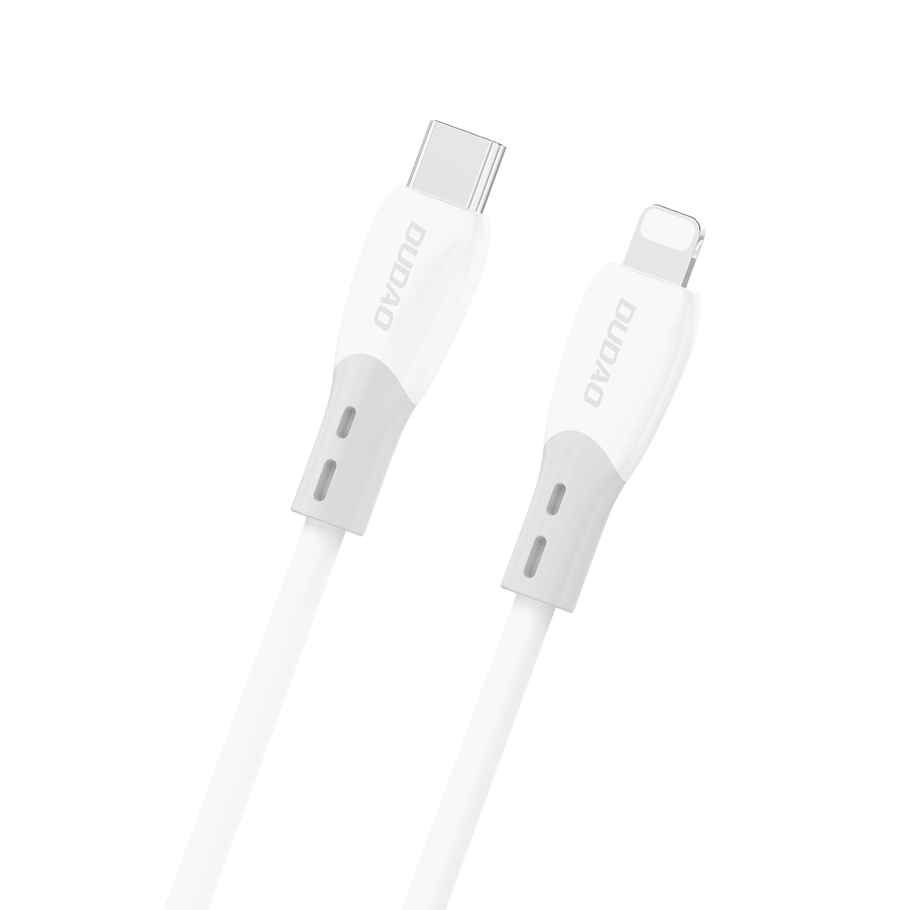 Dudao L25SX 30W USB-C - Lightning kabelis with Soft Silicone Braid 2m - balts