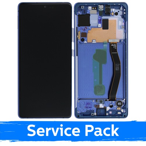 LCD Displejs Saderīgs ar Samsung G770 S10 Lite Ar Frame / Prism Zils / (Service Pack)