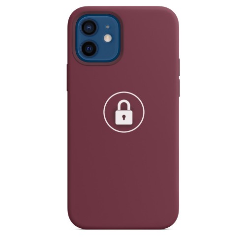 Phone Maciņš "Silicone Maciņš" priekš Apple iPhone 12 (12 Pro) / Plum / in package