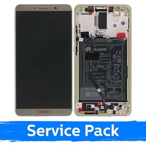LCD Displejs Saderīgs ar Huawei Mate 10 Brūns Ar Frame (Service Pack)
