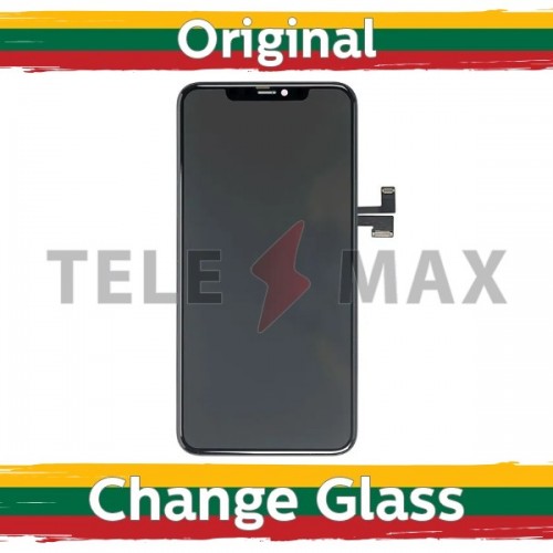 LCD Displejs Saderīgs ar iPhone 11 Pro Max Melns (Telemax Renewed)