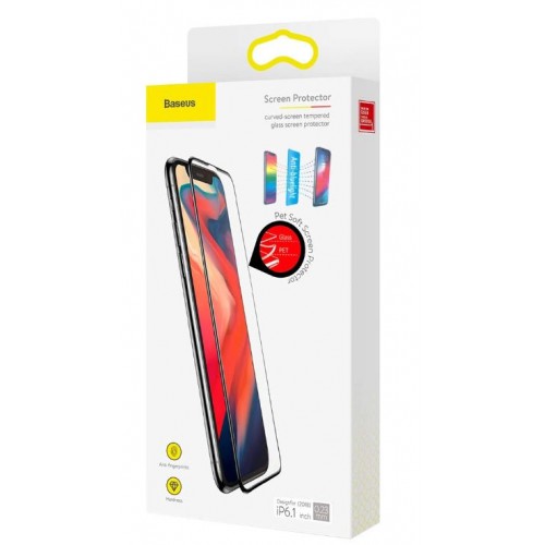 Ekrāna aizsargs Baseus "5D Full Screen" Apple iPhone 12 Mini (ar sprādziendrošiem malām)