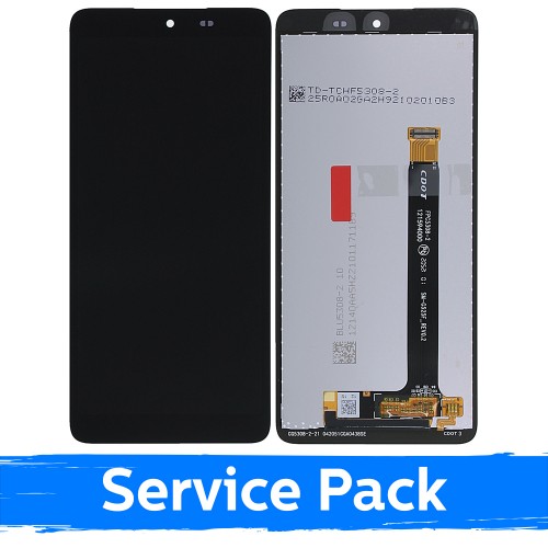 LCD Displejs Saderīgs ar Samsung G525 Xcover 5 Melns (Service Pack)