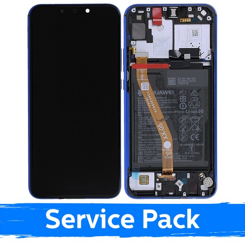 LCD Displejs Saderīgs ar Huawei P Smart Plus (Nova 3i) Ar Frame / Starlight Zils / (Service Pack)