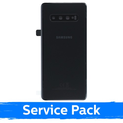 Aizmugurējais vāciņš Saderīgs ar Samsung G975 S10 Plus / Prism Melns / 100% original (Service Pack)