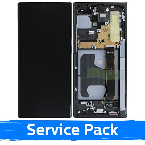 LCD Displejs Saderīgs ar Samsung N985 (N986) Note 20 Ultra Ar Frame / Mystic Melns / (Service Pack)