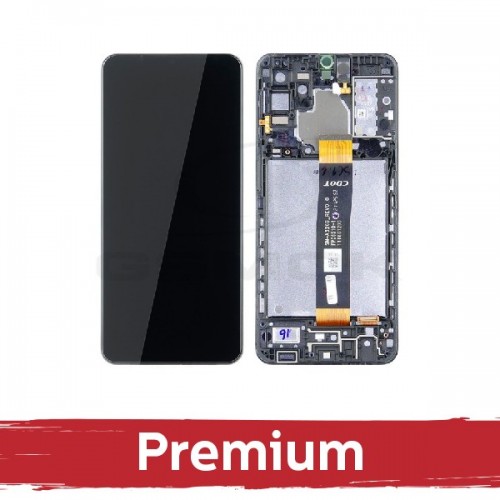 LCD Displejs Saderīgs ar Samsung A326 A32 5G Melns ar Frame OEM