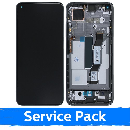 LCD Displejs Saderīgs ar Xiaomi Mi 10T / 10T Pro Ar Frame / Cosmic Melns / (Service Pack)