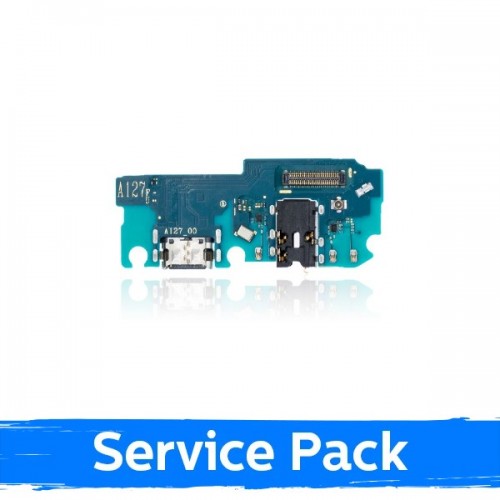 Charging Port Saderīgs ar Samsung A127 A12s Ar Flex / Plata 100% original (Service Pack)