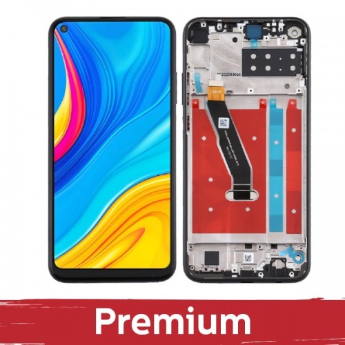 LCD Displejs Saderīgs ar Huawei P40 Lite E ar Frame / Aurora Zils / OEM