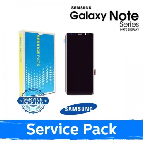 LCD Displejs Saderīgs ar Samsung N970 Note 10 Melns (Service Pack) (NF version)