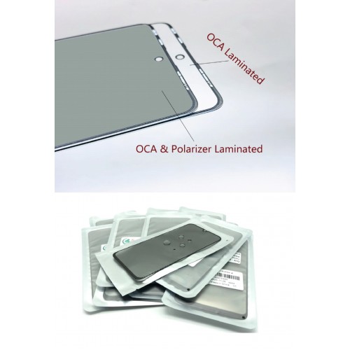 Outer Screen Glass Saderīgs ar "Pro+" Samsung A536 A53 (A525 A52 / A528 A52s) / glass + OCA + POL / Set