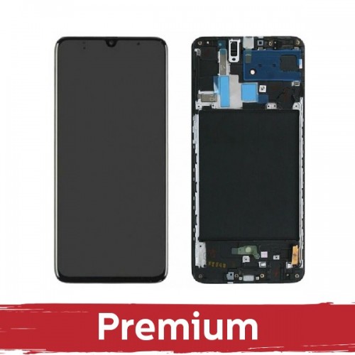 LCD Displejs Saderīgs ar Samsung A705 A70 ar Frame / big size displejs / OEM