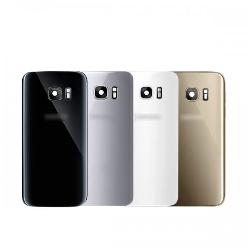 Aizmugurējais vāciņš Saderīgs ar Samsung G930F S7 / Melns / (ar camera lens) HQ