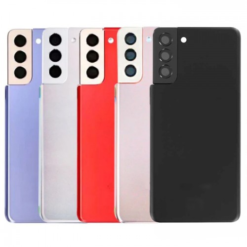 Aizmugurējais vāciņš Saderīgs ar Samsung G991 S21 / Phantom Pelēks / (ar camera lens) OEM