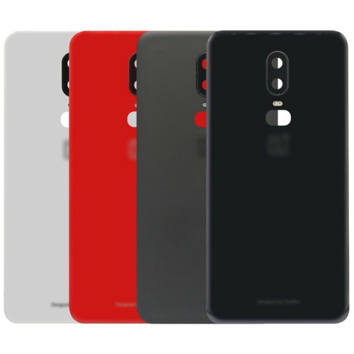 Aizmugurējais vāciņš Saderīgs ar OnePlus 6 / Amber Sarkans / (ar camera lens) HQ