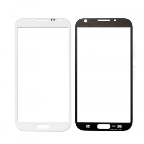 Outer Screen Glass Saderīgs ar Samsung N7100 Note 2 Balts HQ