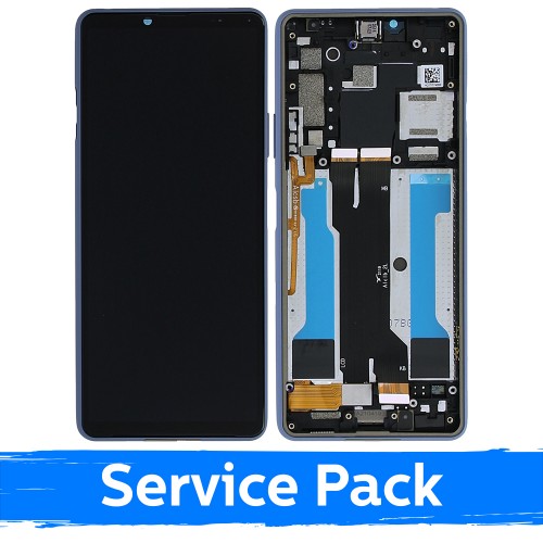 LCD Displejs Saderīgs ar Sony Xperia 10 III Zils Original (Service Pack)