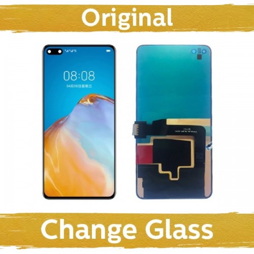 LCD Displejs Saderīgs ar Huawei P40 Melns (Renewed: China)