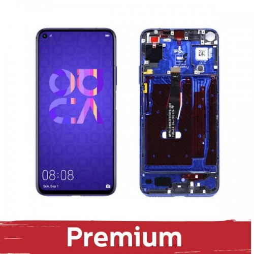 LCD Displejs Saderīgs ar Huawei Nova 5T / Honor 20 ar Frame / Sapphire Zils / OEM