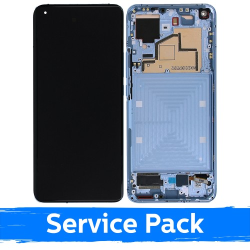 LCD Displejs Saderīgs ar Xiaomi Mi 11 5G Ar Frame / Horizon Zils / (Service Pack)