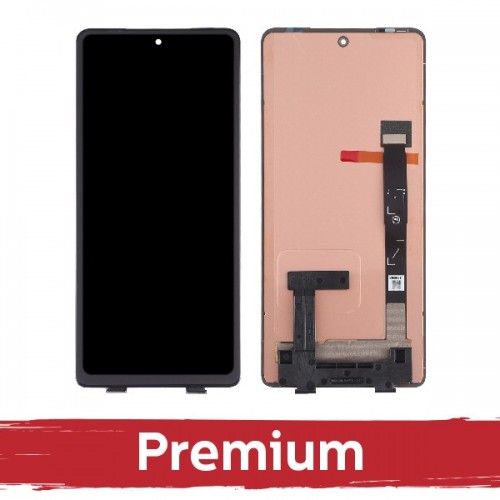 LCD Displejs Saderīgs ar Motorola Edge 20 / Edge 20 Pro Melns OEM