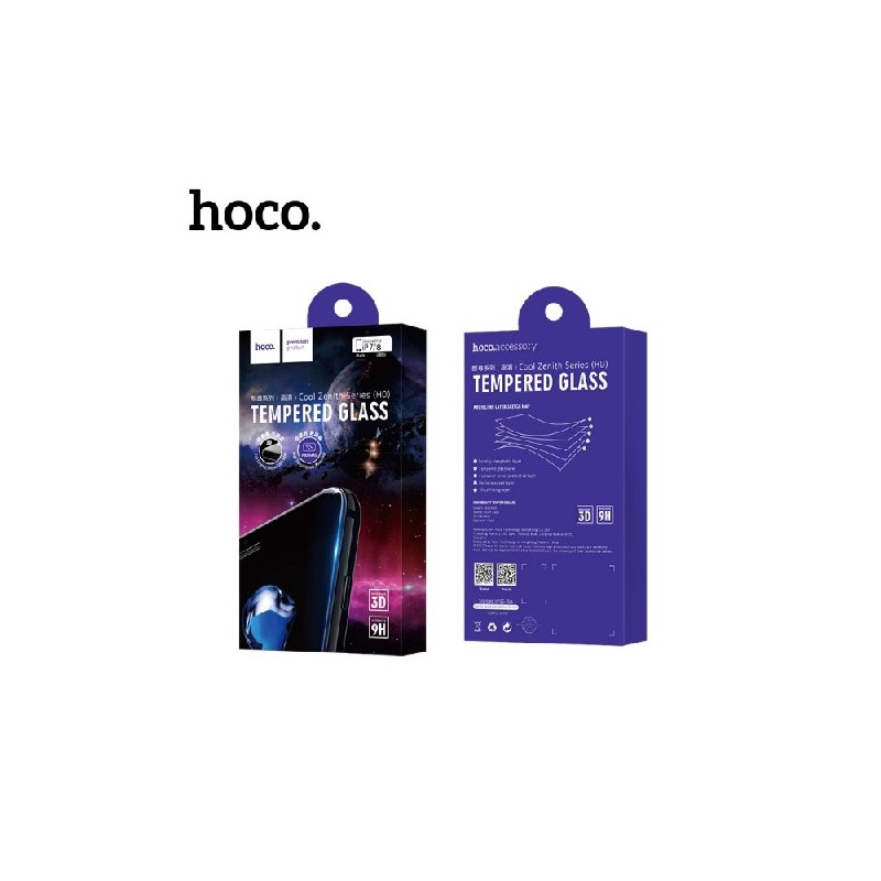Screen protection glass "Hoco V1 3D Cool Zenith series High caurspīdīgs" Apple iPhone 6 Plus/6S Plus balts