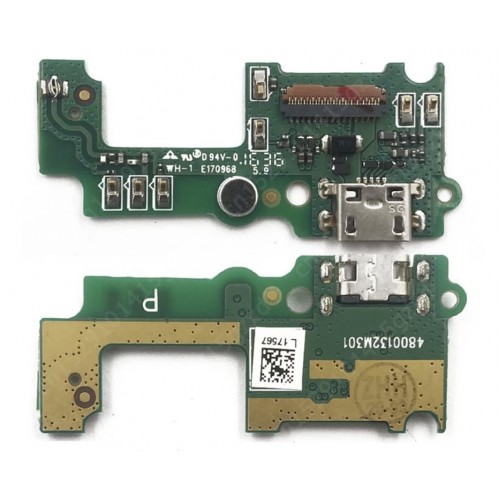 Charging Port Saderīgs ar Huawei Y6 Pro (2015) Ar Flex / Plata HQ