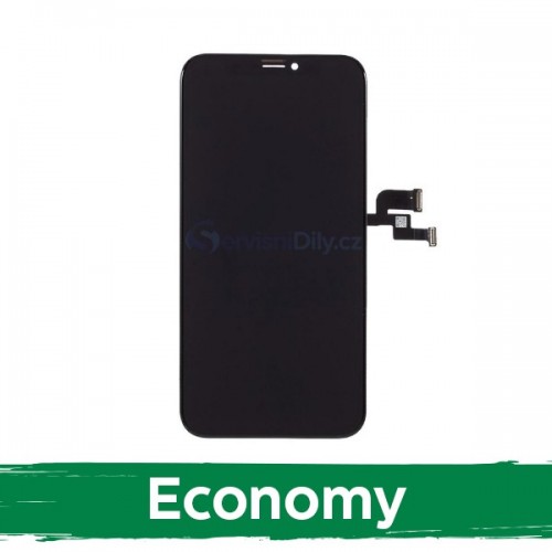 LCD Displejs Saderīgs ar iPhone XS Melns (INCELL / Economy)